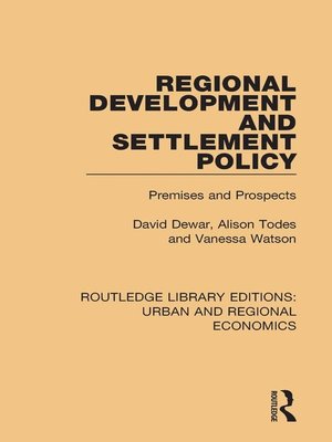 cover image of Regional Development and Settlement Policy